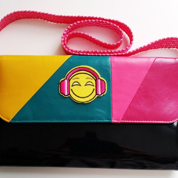 Refashioned 80's Crossbody Bag (or clutch) - Picture 2 of 7